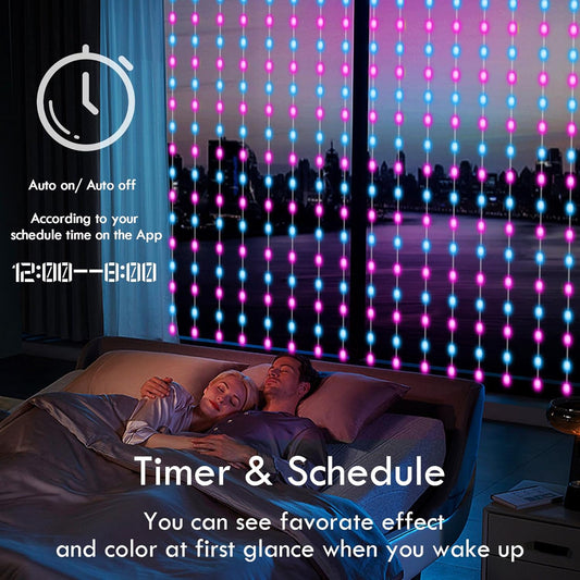 smart app control with 16 million colors, hundreds of dynamic effects, music sync, and timer scheduling