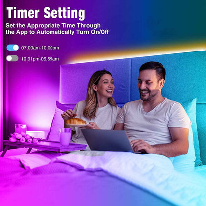 Lumistrip Smart LED Strip Lights – Bedroom Aesthetic RGB Mood Lighting with Music Sync and App Control