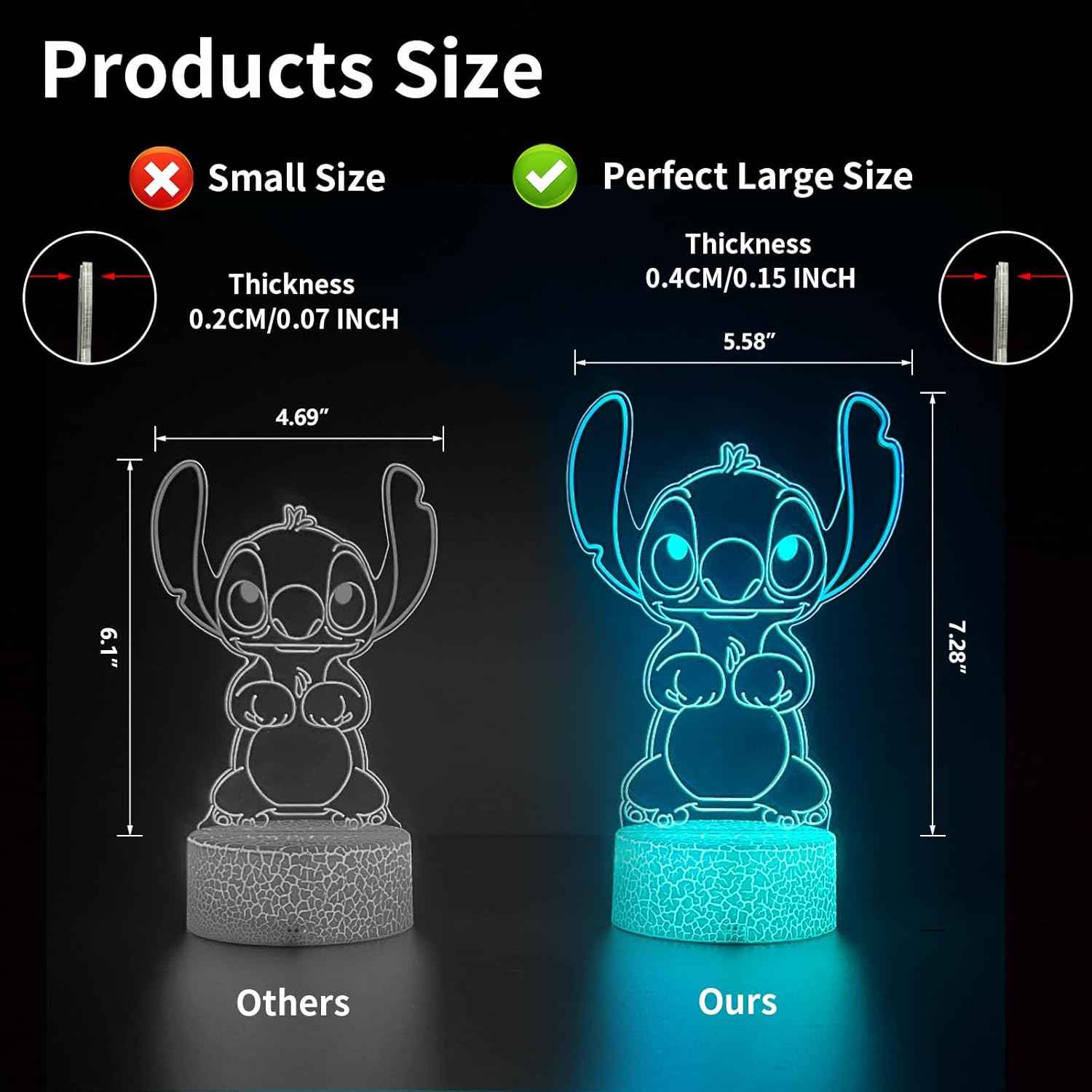 16 Color 3D Night Light with Remote Control – Ready-to-Gift Character Lamp for Boys Girls Tweens and Teens