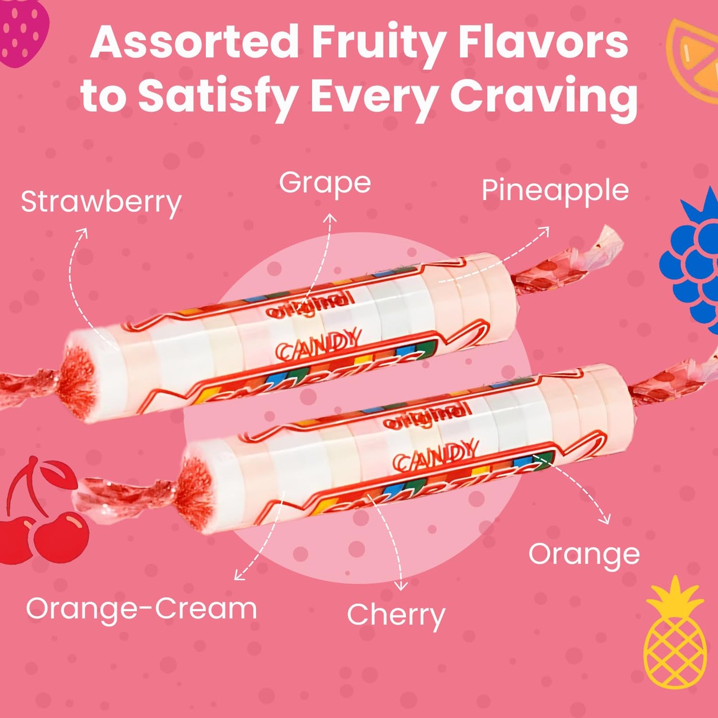 Smarties Original Candy Rolls - Lunchbox Snack for Kids, Individually Wrapped Gluten Free Treats, 1 Pound Bulk Bag
