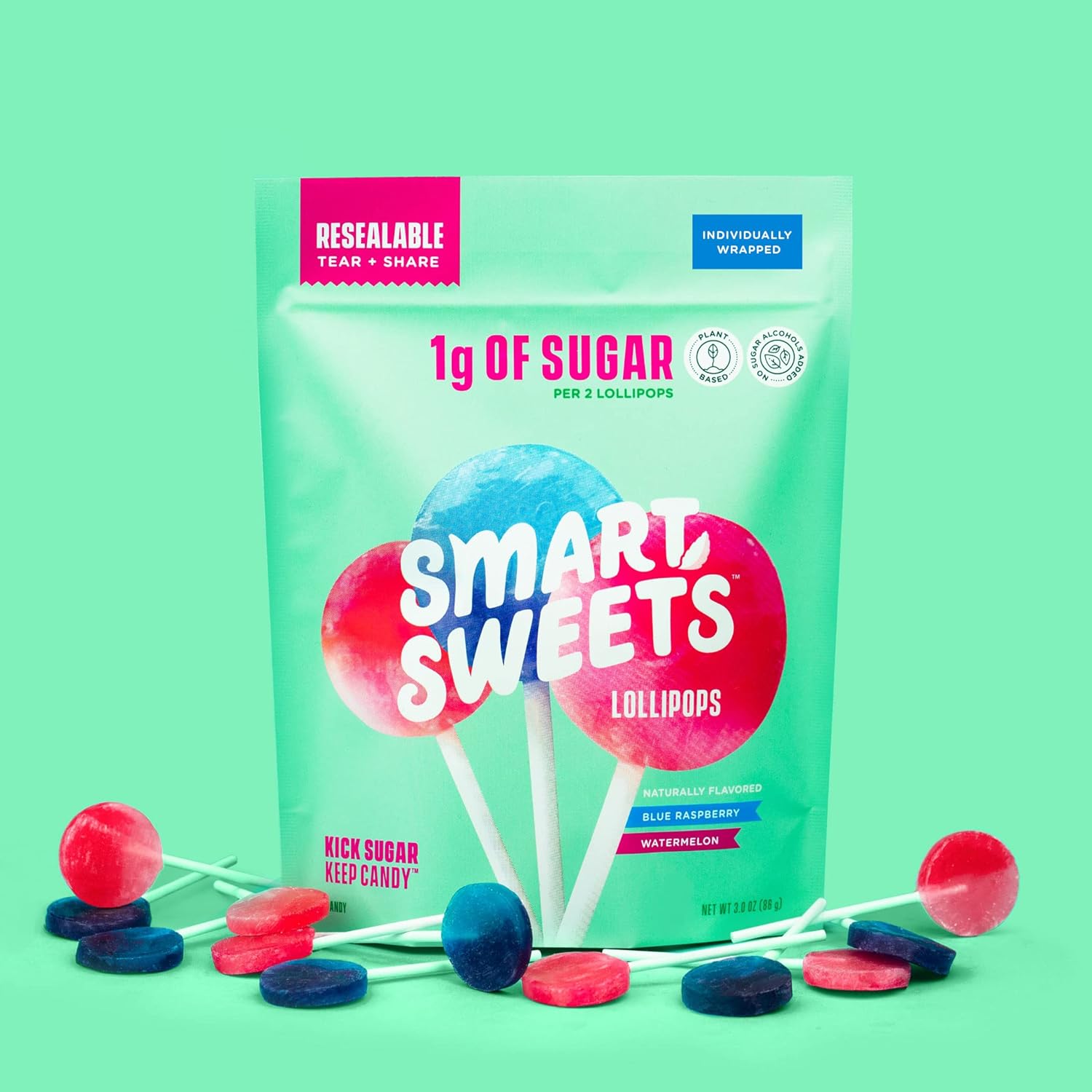 SmartSweets Lollipops – Guilt-Free Office Desk Snack for Calorie-Conscious Adults