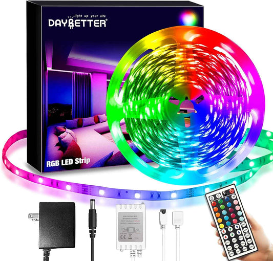 DAYBETTER LED Strip Lights 20ft, Affordable Housewarming Gift for Her with Remote and 20 Color Options