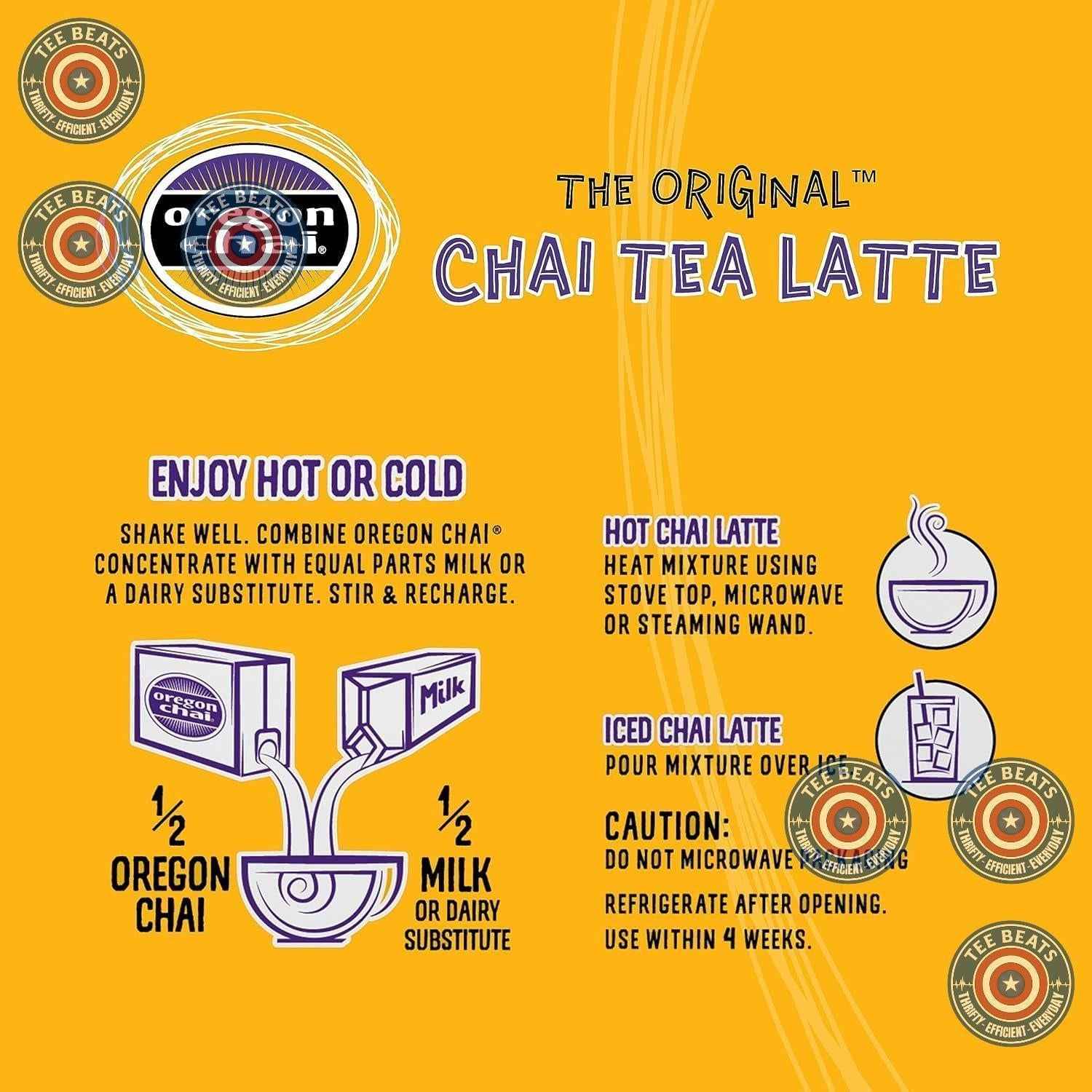 Oregon Chai Original Chai Concentrate for Busy Professional Morning Setup, Ready-to-Mix Spiced Latte Base