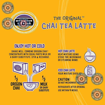 Oregon Chai Original Chai Concentrate for Busy Professional Morning Setup, Ready-to-Mix Spiced Latte Base