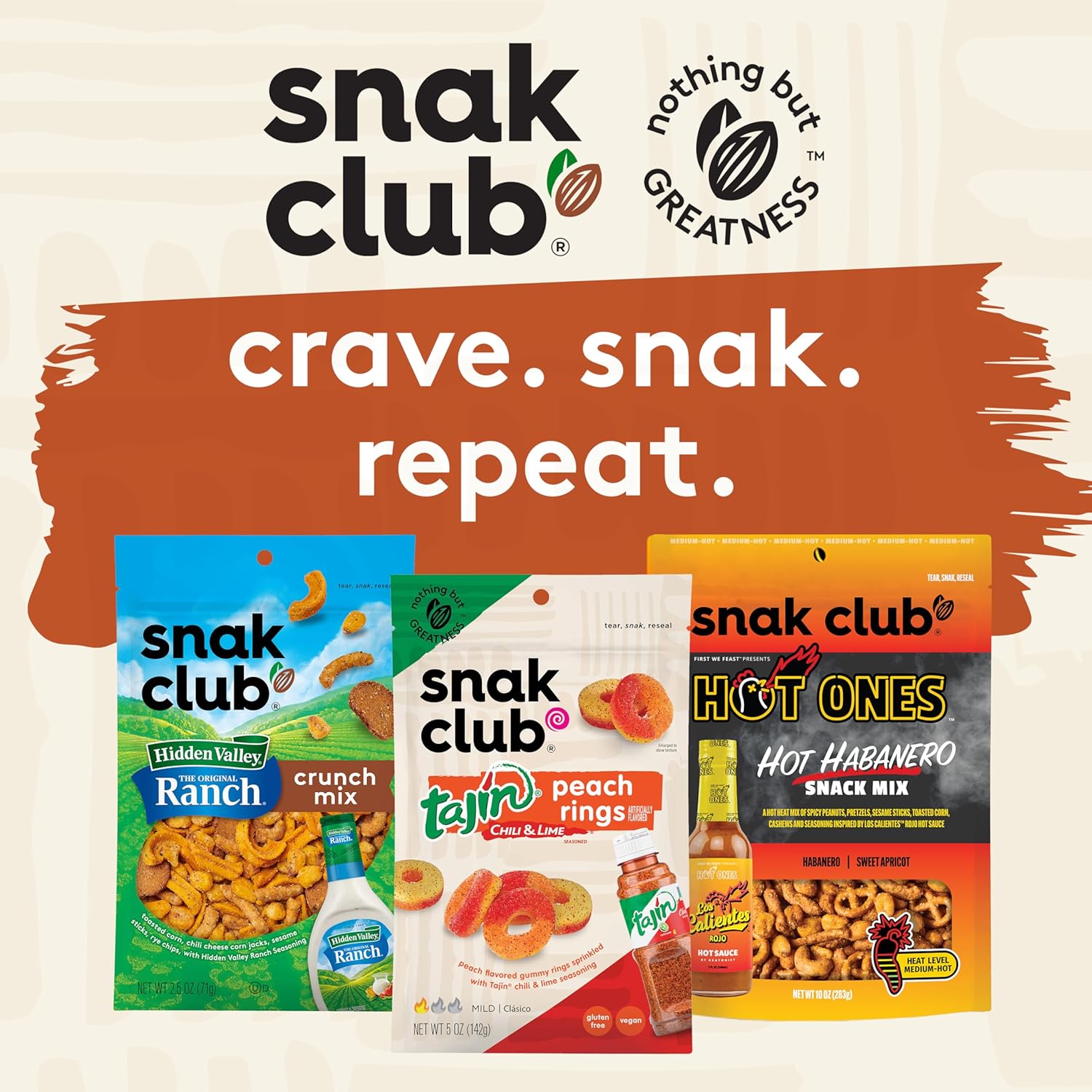 Snak Club Cajun Snack Mix – Family Friendly Lunchbox Add On with Sweet and Spicy Crunch Kids Love, 15 oz Resealable Pouch