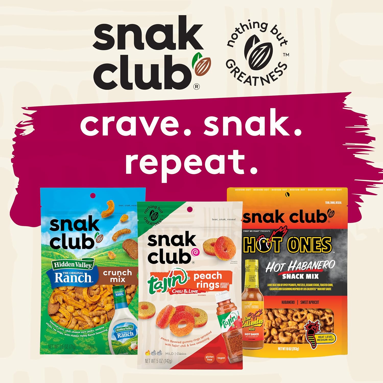Snak Club Sweet & Salty Trail Mix, Family Size – Hiking Trail Snack for Active Adults, Resealable 14 oz Pouch