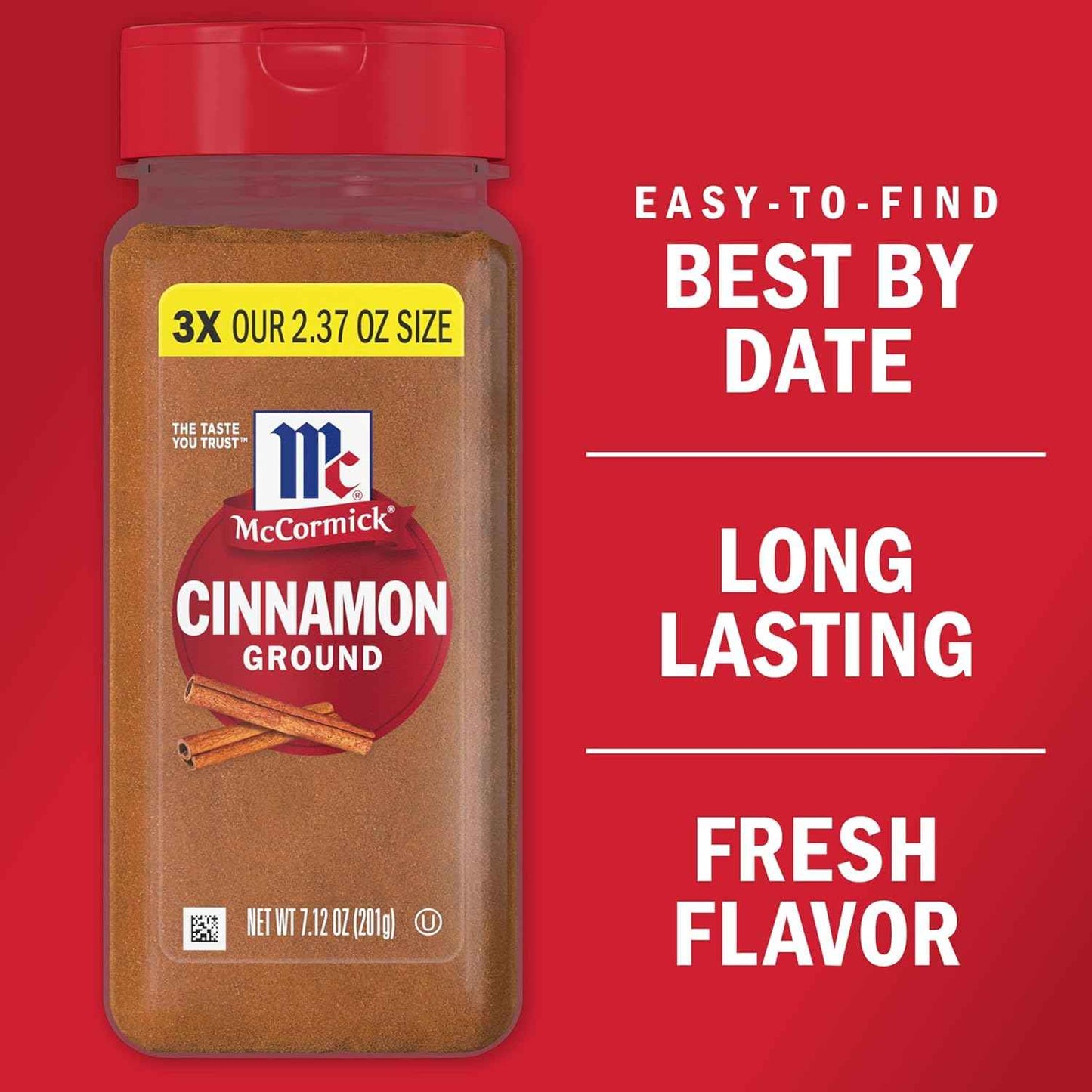 McCormick Ground Cinnamon, 7.12 oz – Warming Pantry Spice for Mindful Morning Rituals and Calm Cooking