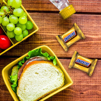 SNICKERS Crunchy Peanut Butter Squared Fun Size Candy Gift Bag for Halloween Hostess and Coworkers, 11.5oz