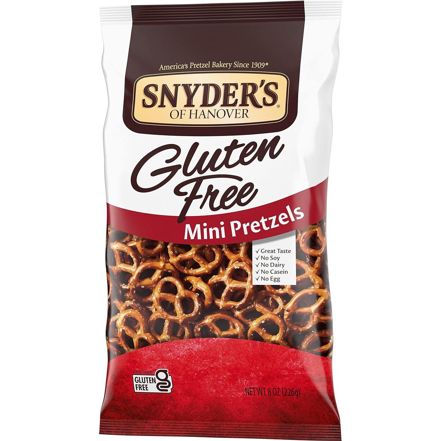 Snyder's of Hanover Gluten Free Mini Pretzels – Allergy-Safe Pantry Staple for Nut-Free Households