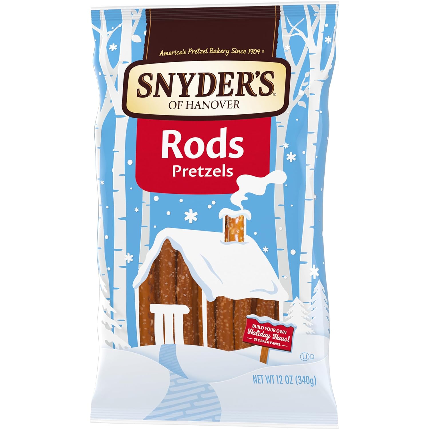 Snyder's of Hanover Pretzel Rods – Portable Snack for Picnics and Road Trips, 12 oz Bag