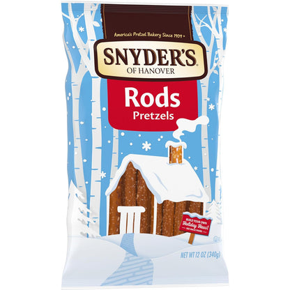 Snyder's of Hanover Pretzel Rods – Portable Snack for Picnics and Road Trips, 12 oz Bag