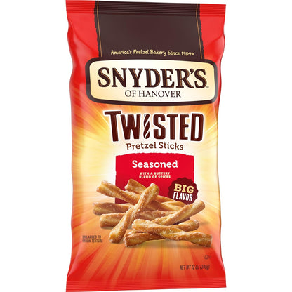 Snyder's of Hanover Twisted Pretzel Sticks Outdoor Patio Snack for Backyard BBQ and Cookouts