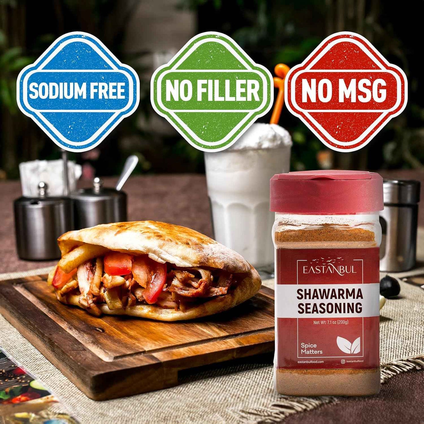 Eastanbul Shawarma Spice – All-Purpose Mediterranean Rub for Kebabs, Chicken, and Fish on the Outdoor Grill, 7.1oz