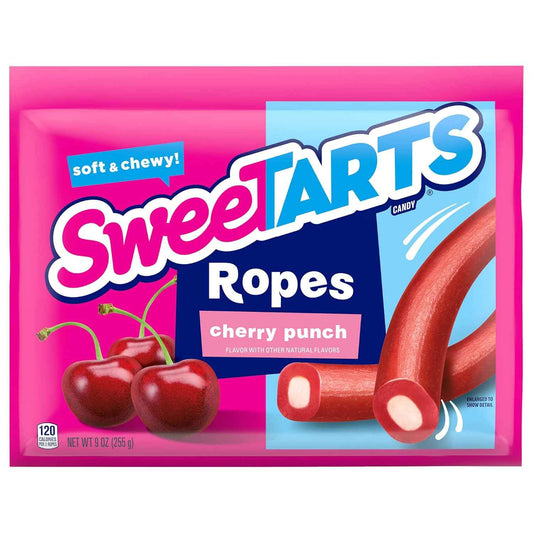 SweeTARTS Ropes Chewy Candy – Road Trip Travel Snack for Passengers, 9 oz Bag