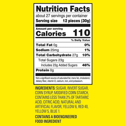 SOUR PATCH KIDS Soft & Chewy Sour Then Sweet Candy, 1.8 lb Family Size Gift Bag for Birthday Party Hosts and Holiday Stocking Stuffers