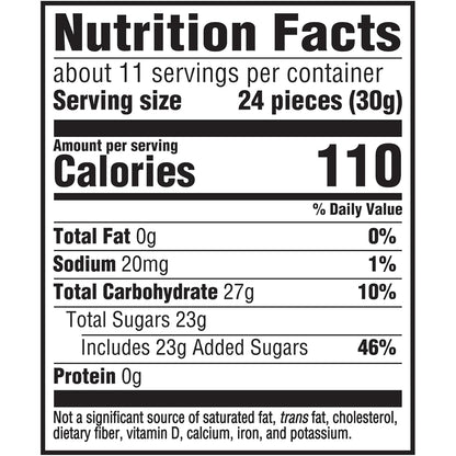 soft and chewy gummy texture in bite-sized pieces