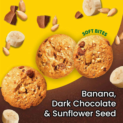 belVita Energy Snack Bites Banana Dark Chocolate – Portable Hiking Trail Snack with Sustained Energy, 5 oz Pouch