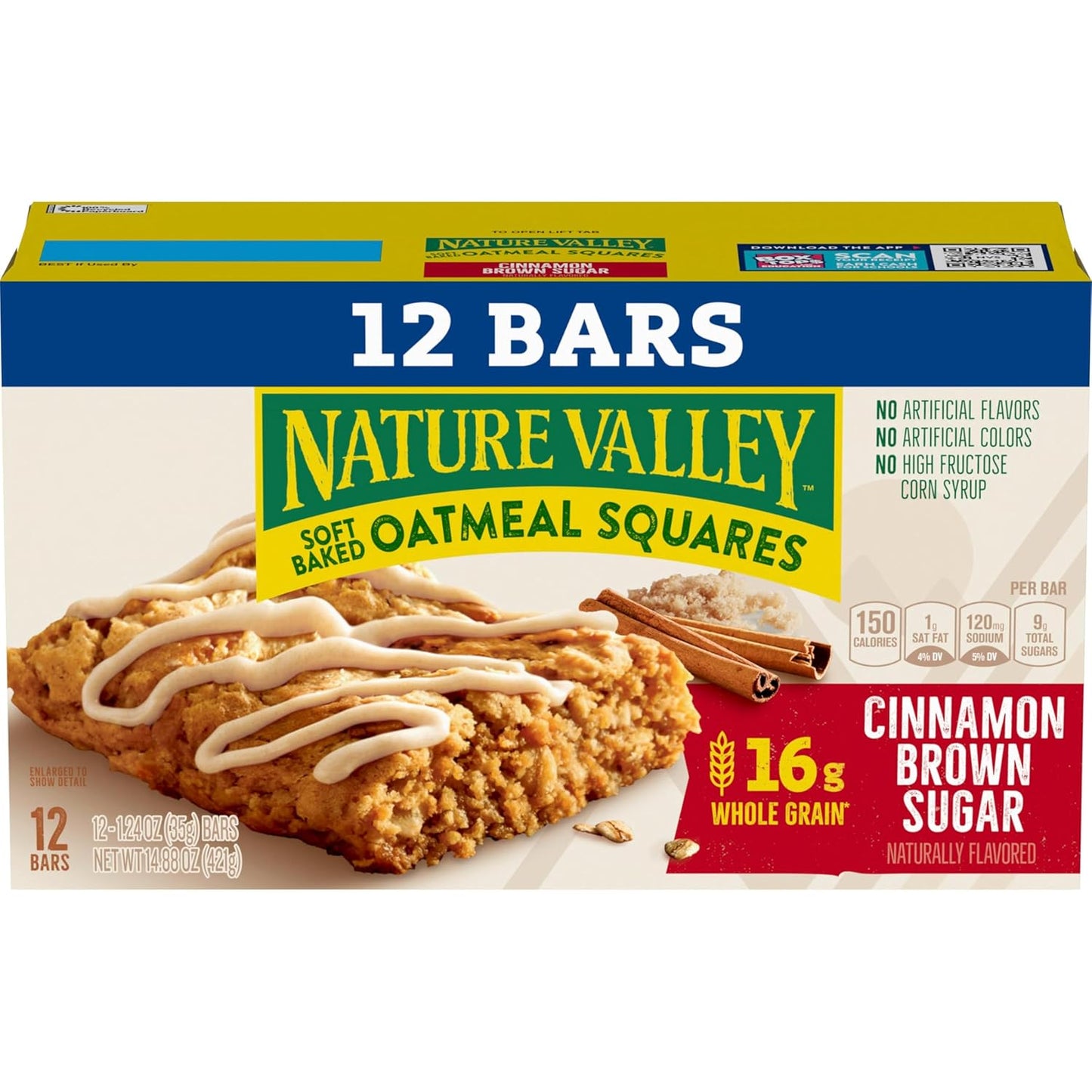 soft-baked oat square texture in a sturdy, individually wrapped bar