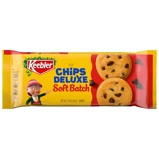 Keebler Soft Batch Chocolate Chip Cookies, 11.9 oz – Soft Chewy Lunchbox Snack for Kids and School