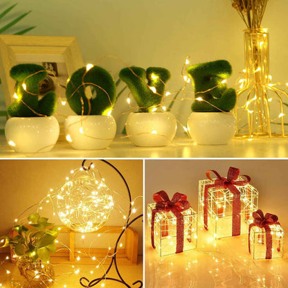 kolpop LED Fairy Lights Battery Operated – Cozy Bedroom Decor with 3 Twinkle Modes for Living Room Ambiance