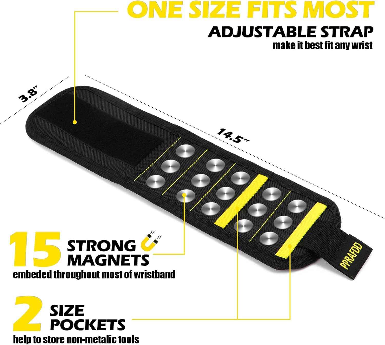 Magnetic Wristband for Holding Screws – Unique Stocking Stuffer Gift for Dad, Husband, and Grandpa Who Has Everything