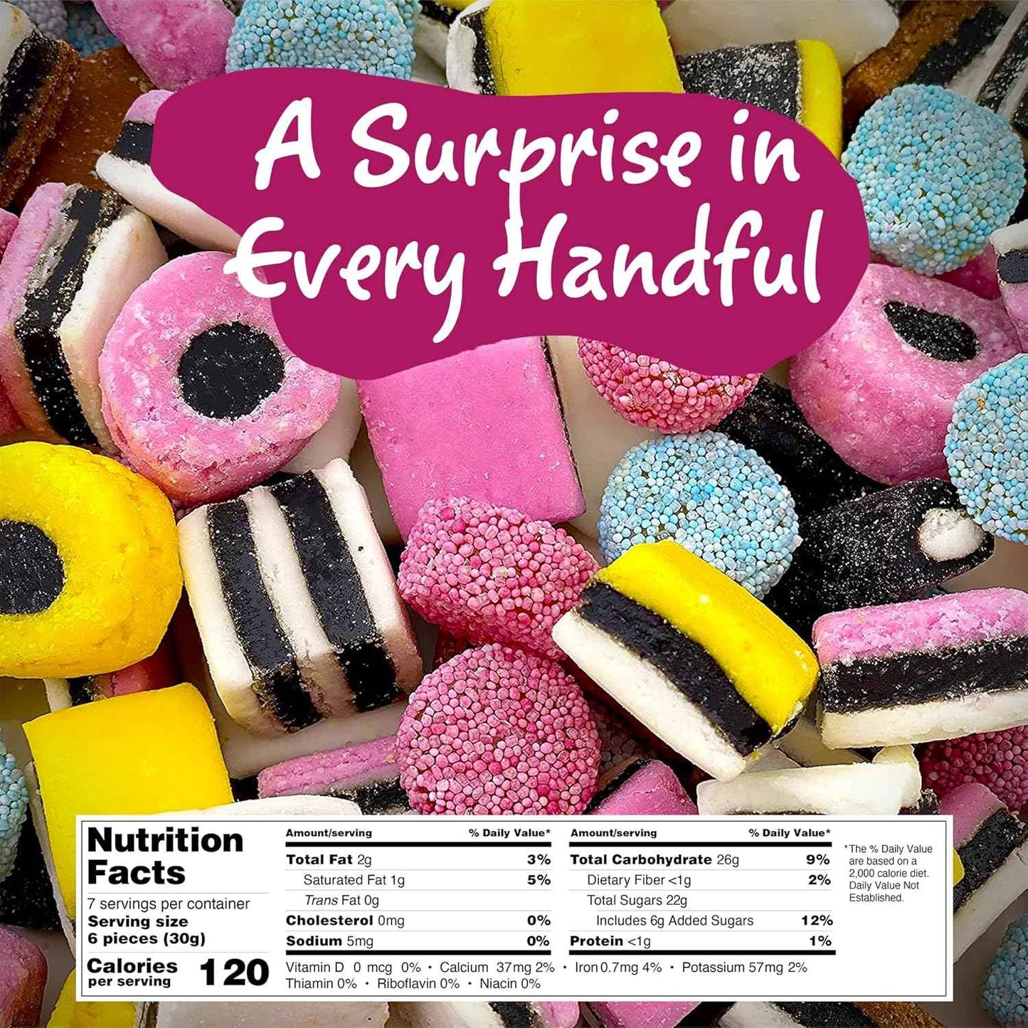 Gustaf's Licorice Allsorts 7 oz Bag – All-Natural Soft Candy for Family Movie Night at Home
