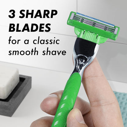 soft microfins that stretch and smooth skin before the blades cut