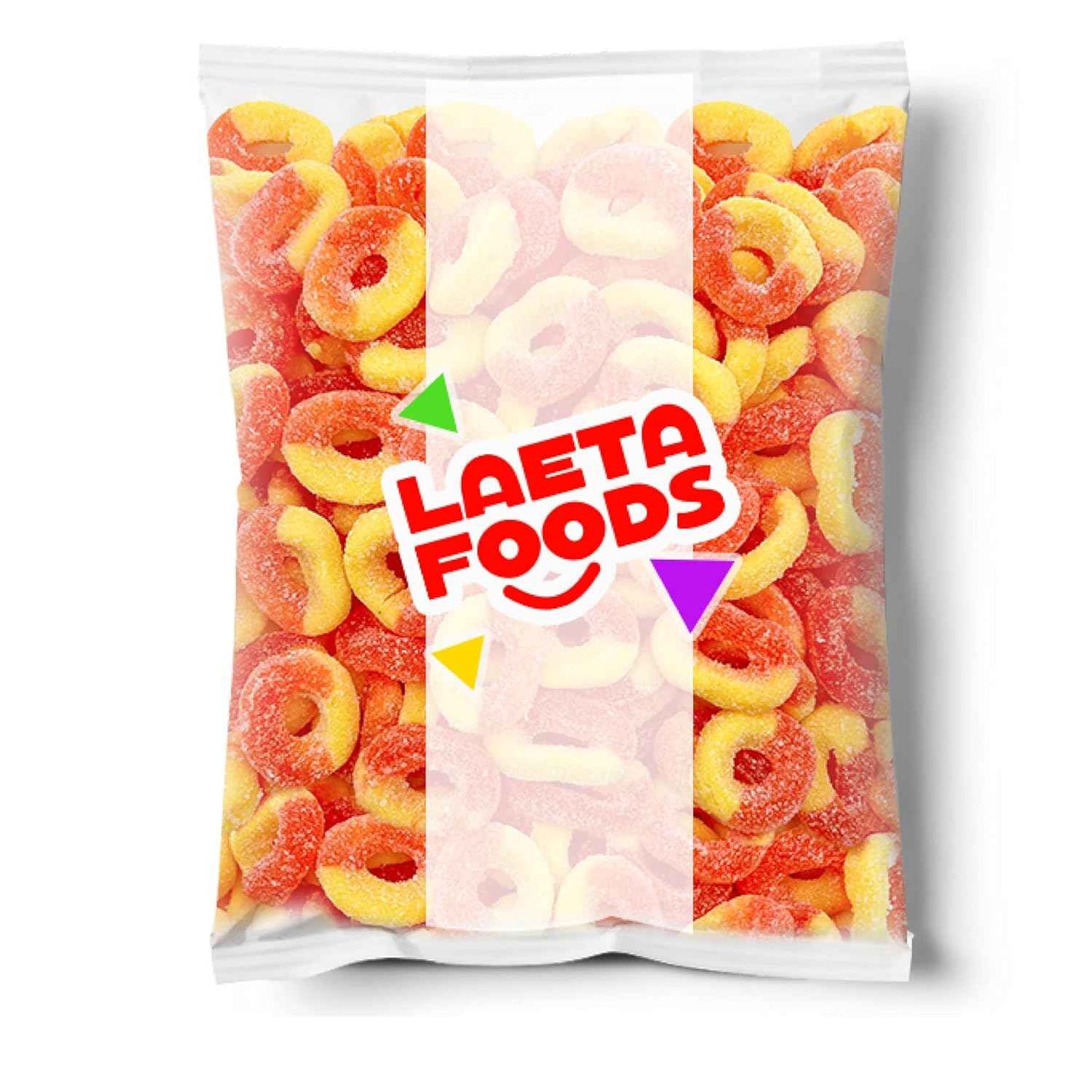 Peachful Peach Rings Gummy Candy | 1lb Bulk Bag | Sweet Easter Gift for Grandchildren and Grandkids