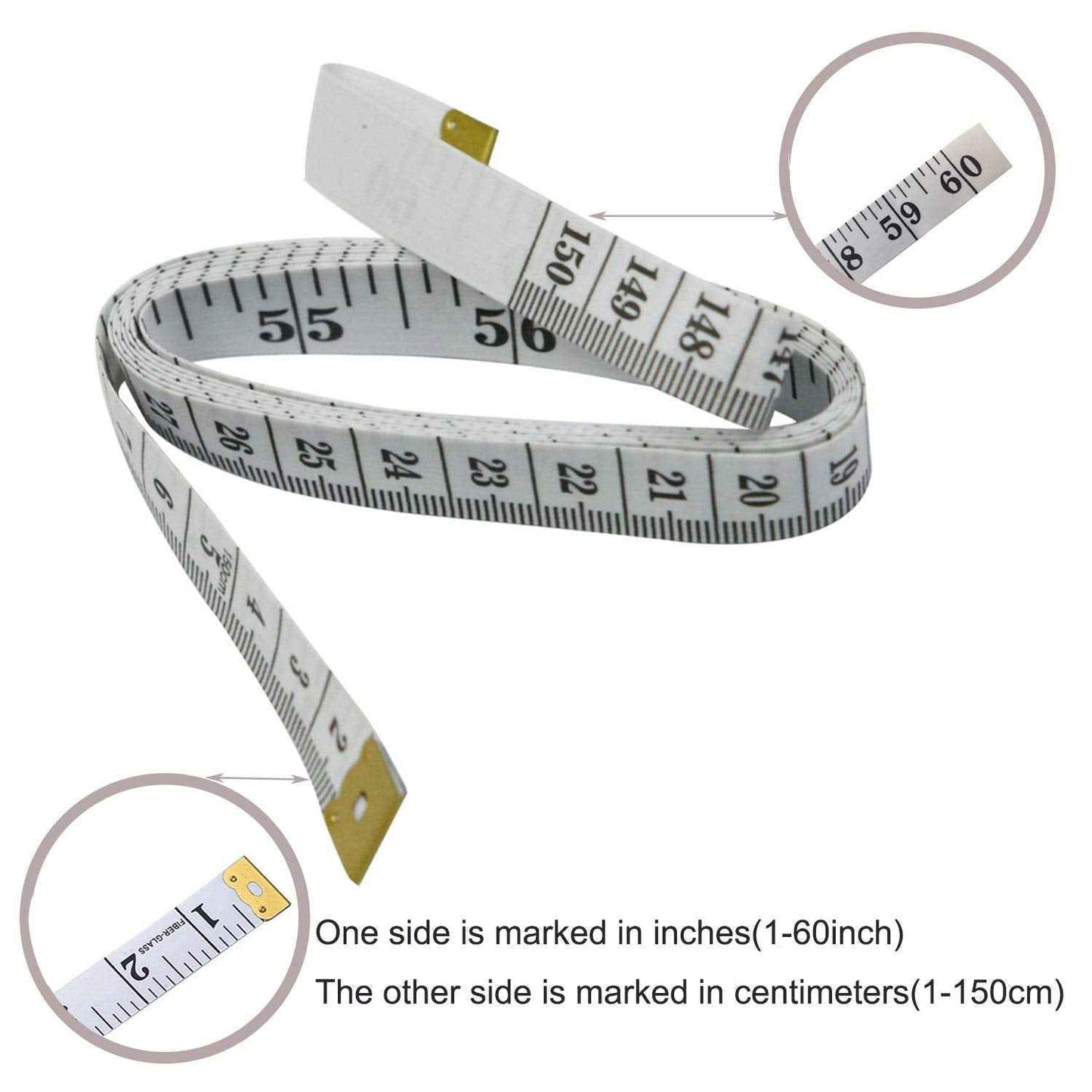 GDMINLO Minimalist Body Tape – Intentional Living Essential, Simple White Vinyl Measuring Tool for Capsule Wardrobes