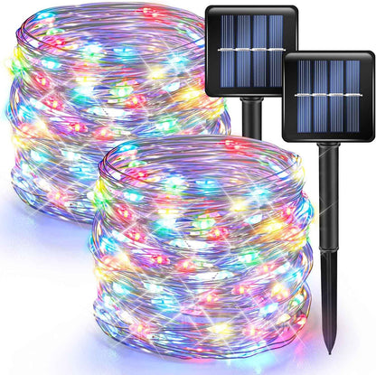 Dazzle Bright Solar String Lights – Indoor Window Frame and Wall Decor, 8 Lighting Modes