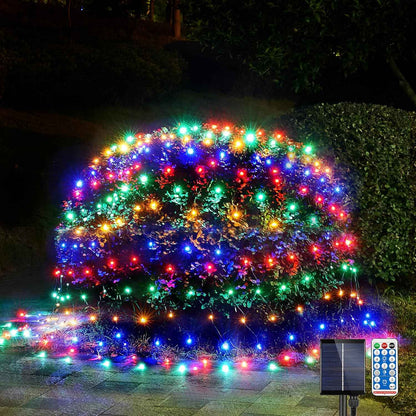 WBao Solar Christmas Net Lights – Thoughtful Holiday Gift for Homeowners Who Love Easy Decorating