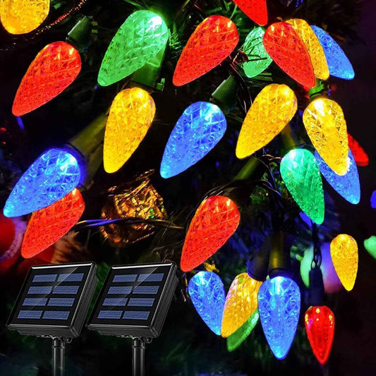Lumify Solar C6 Strawberry String Lights – Charming 2-Pack Holiday Gift for Mom and Garden-Loving Friends