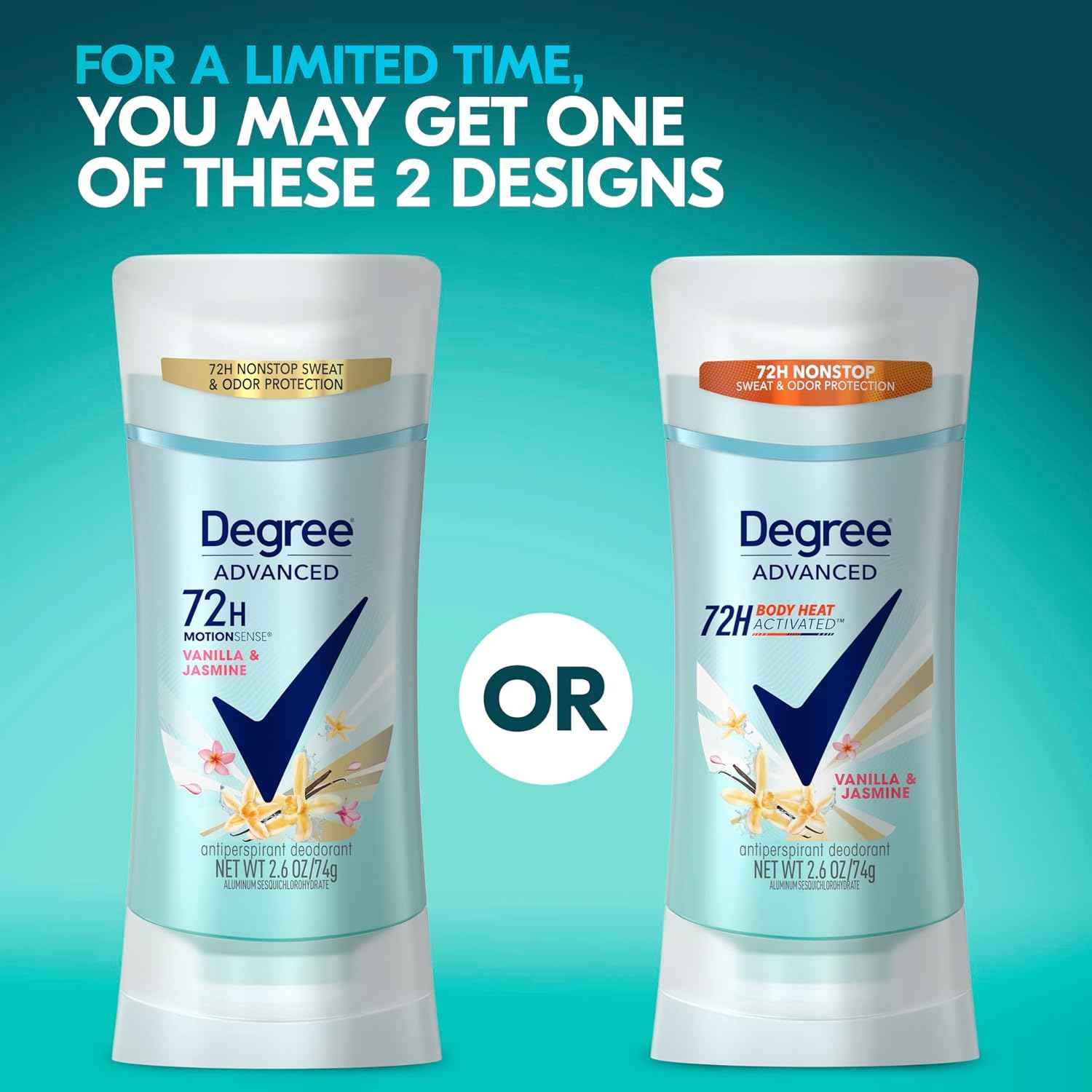 Degree Advanced Protection Vanilla & Jasmine Antiperspirant for Women – Self-Care Nightly Ritual for Lasting Freshness