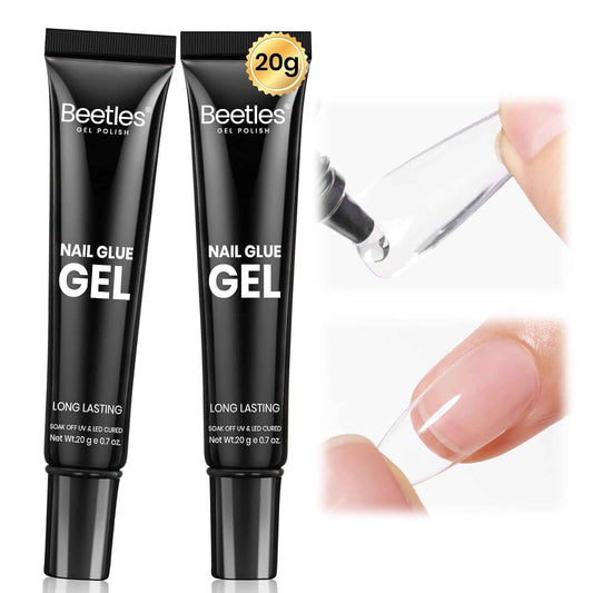 Beetles Solid Nail Glue Gel Set – Thoughtful Birthday Gift for Her, DIY Manicure Kit with Soft Nail Tips