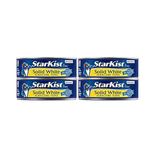 StarKist Solid White Albacore Tuna 4-Pack – Quick High-Protein Office Lunch and Desk Pantry Staple for Busy Professionals