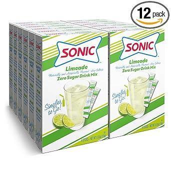 Sonic Singles To Go Powdered Drink Mix – Sugar-Free Flavored Water Sticks for Kid Lunchboxes and School Hydration
