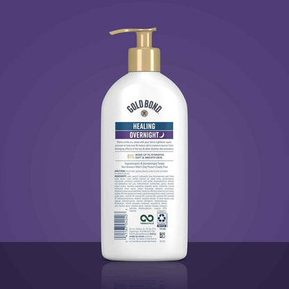 Gold Bond Healing Overnight Lotion for Dry Skin – Lavender Scented Nightly Moisturizer for a Calming Bedtime Ritual