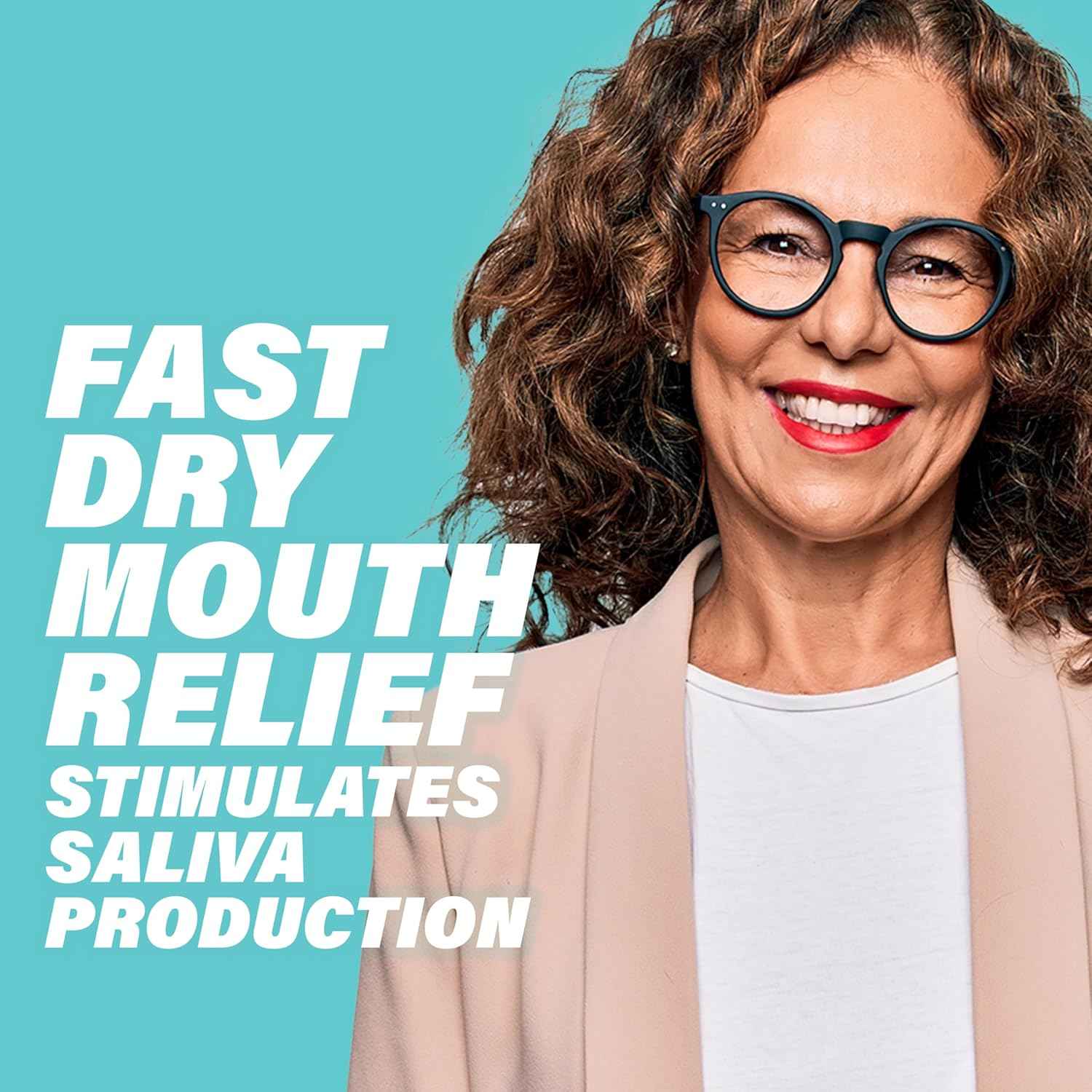 ACT Dry Mouth Gum – Travel Bag Companion for Flight and Road Trip Hydration, Soothing Mint