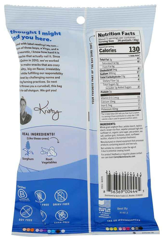 Quinn Pretzel Sticks Sea Salt 5.6 oz – Allergen-Free School Safe Snack for Kids Lunchboxes