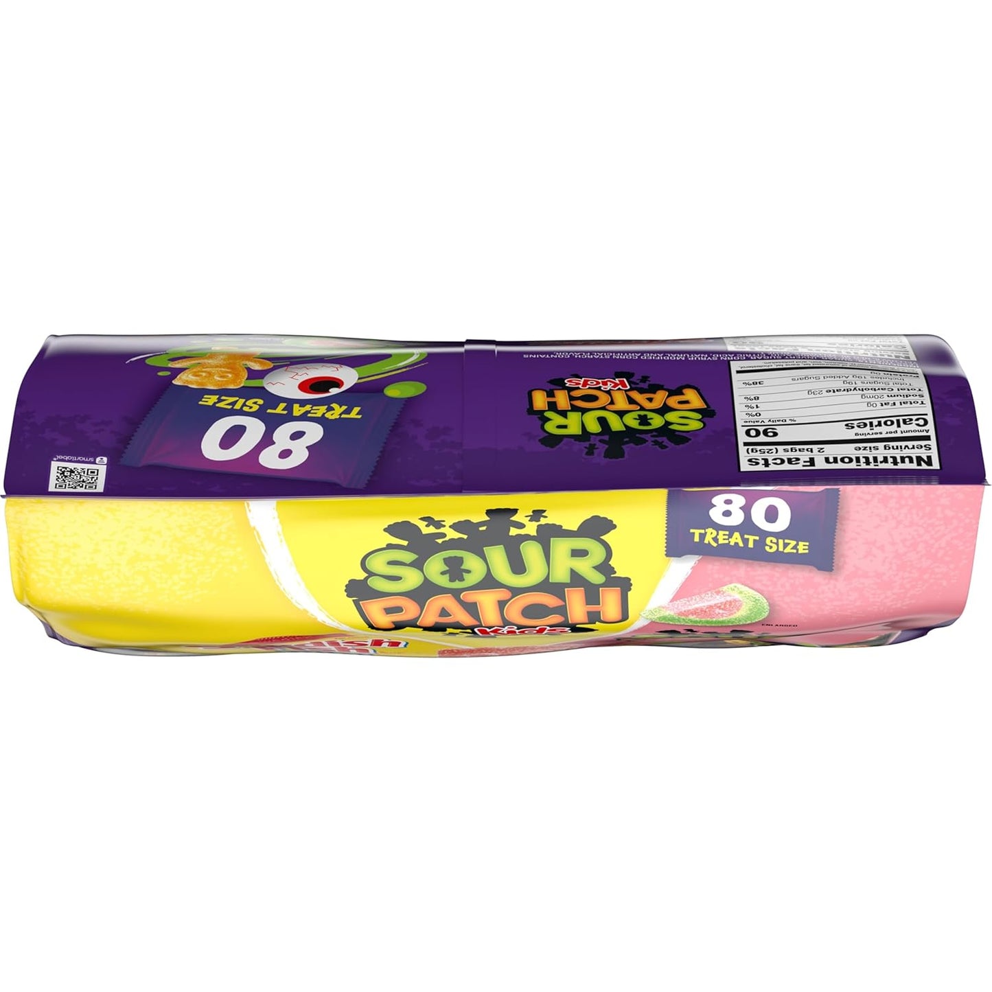 SOUR PATCH KIDS and SWEDISH FISH Halloween Candy Variety Pack for Kids Classroom Parties, Bulk 80 Trick or Treat Bags