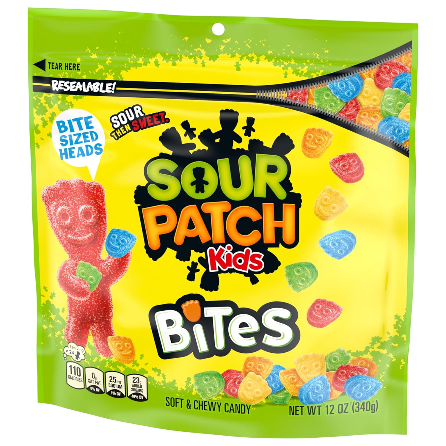 SOUR PATCH KIDS Bites Soft & Chewy Candy, 12 oz – Nostalgic Birthday Gift for Her