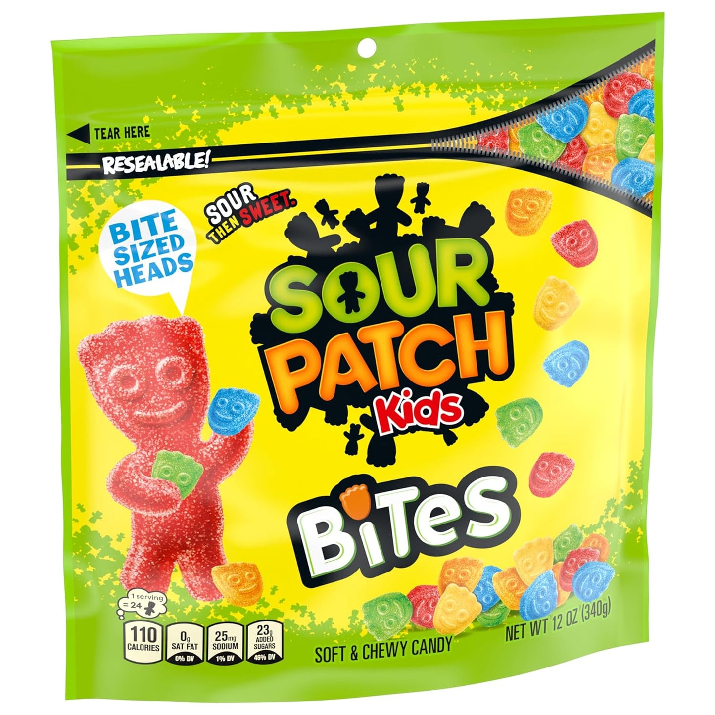 SOUR PATCH KIDS Bites Soft & Chewy Candy, 12 oz – Nostalgic Birthday Gift for Her
