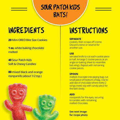 SOUR PATCH KIDS Halloween Candy Variety Pack - Bulk Trick or Treat Bags for Classroom Party Gift Bag Stuffers