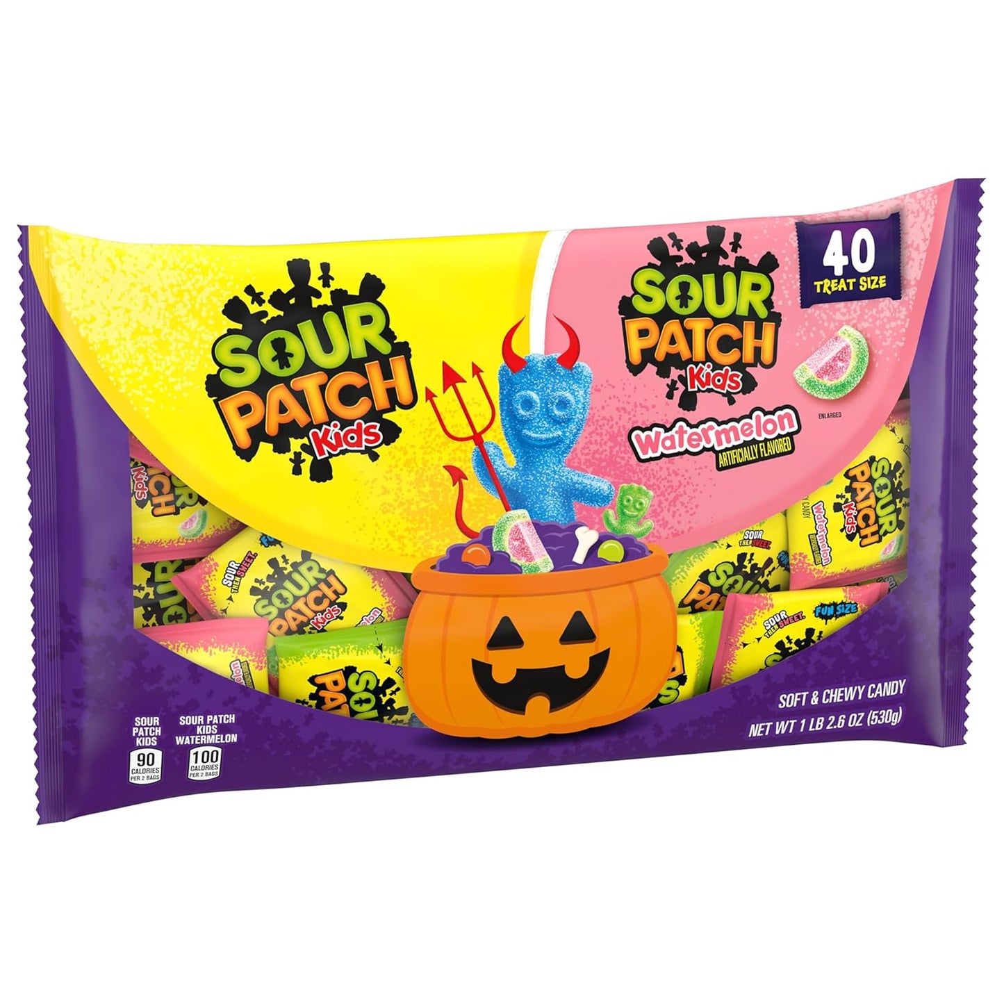 SOUR PATCH KIDS Halloween Candy Variety Pack - Bulk Trick or Treat Bags for Classroom Party Gift Bag Stuffers
