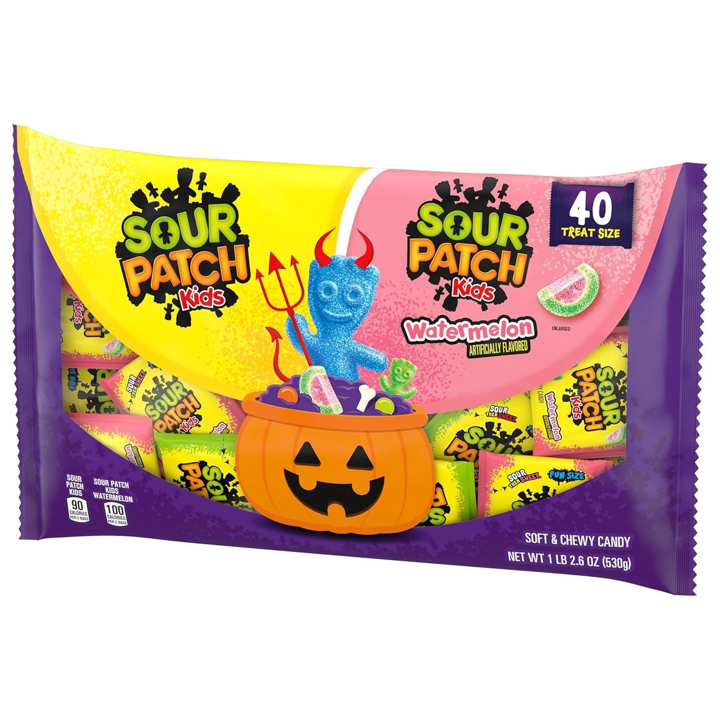 SOUR PATCH KIDS Halloween Candy Variety Pack - Bulk Trick or Treat Bags for Classroom Party Gift Bag Stuffers