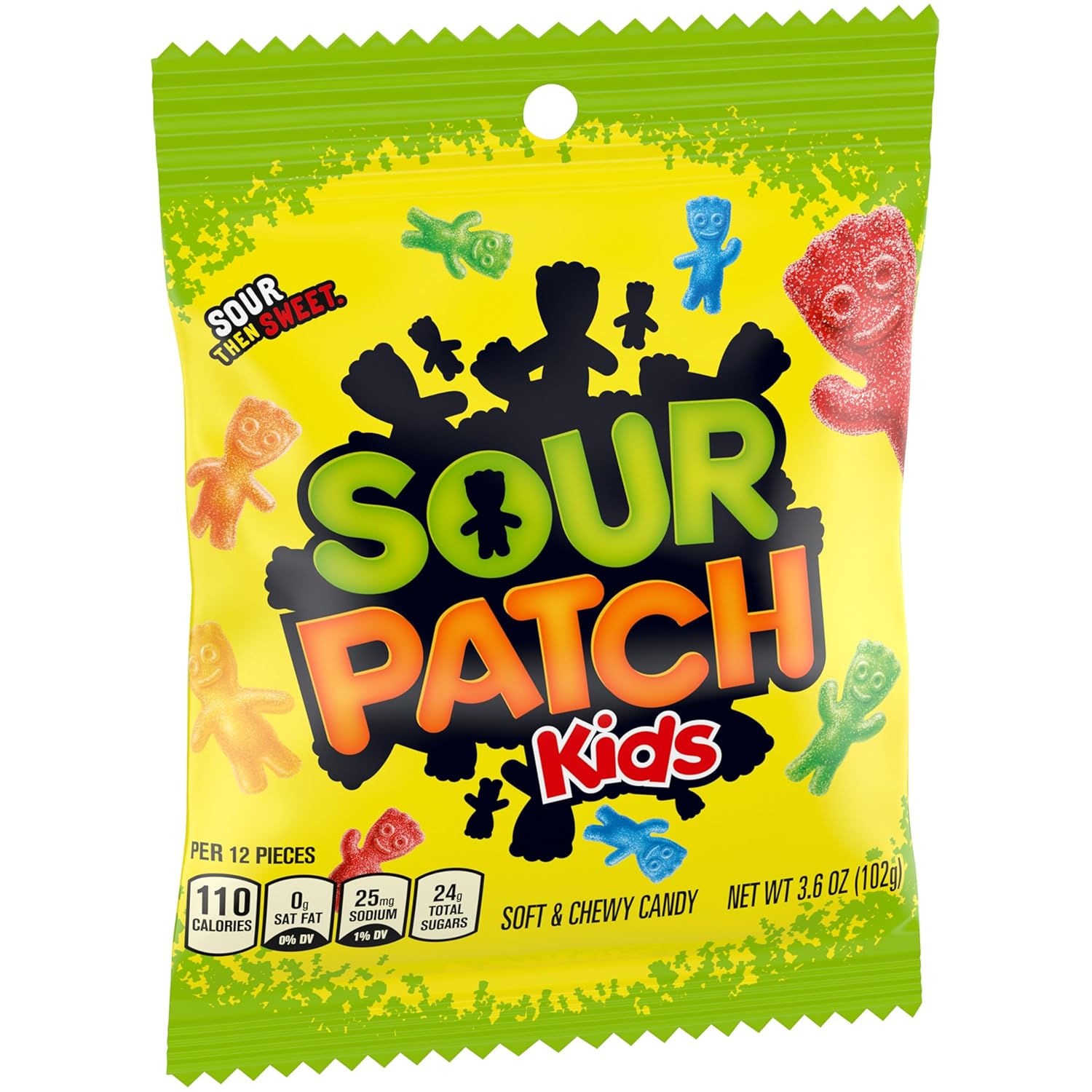 Sour Patch Kids Original Soft & Chewy Candy 12-Pack – Nostalgic Birthday Party Favor and Care Package Gift for College Students