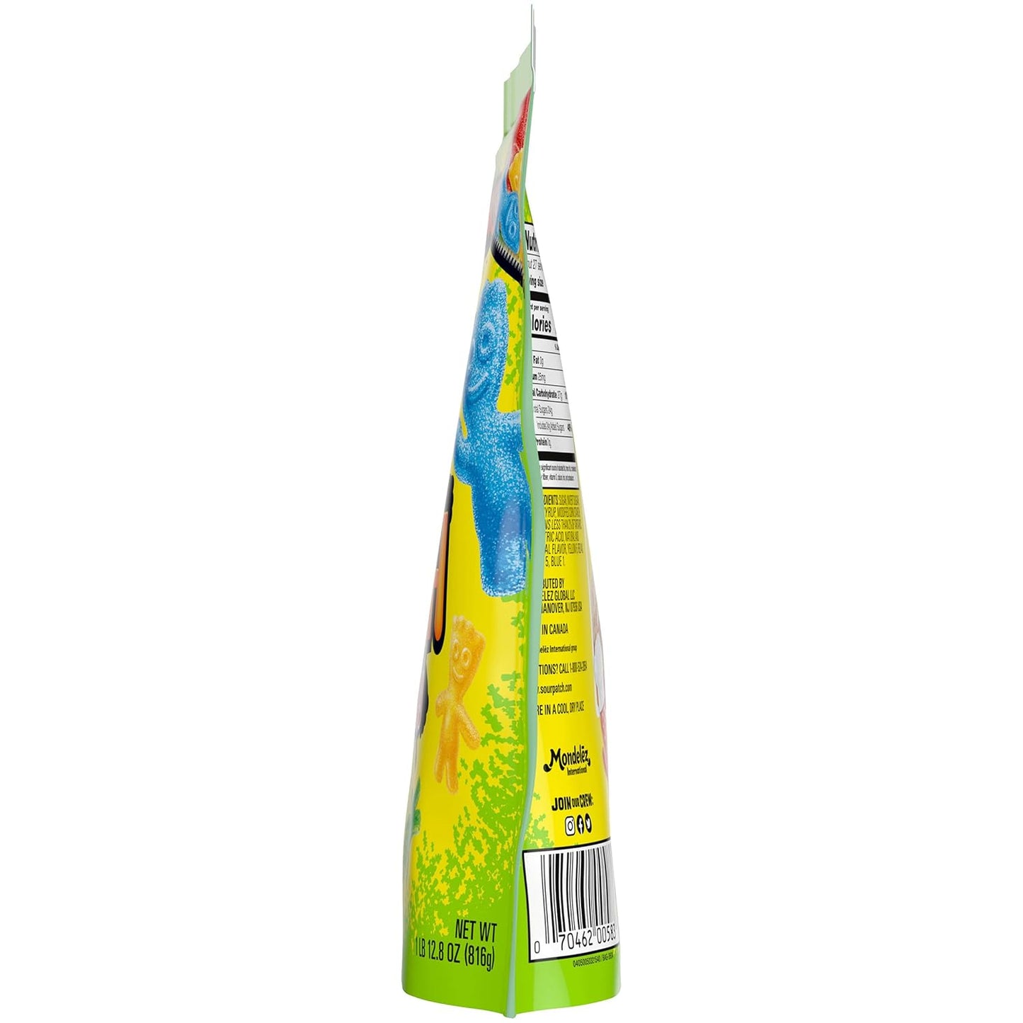 SOUR PATCH KIDS Soft & Chewy Sour Then Sweet Candy, 1.8 lb Family Size Gift Bag for Birthday Party Hosts and Holiday Stocking Stuffers