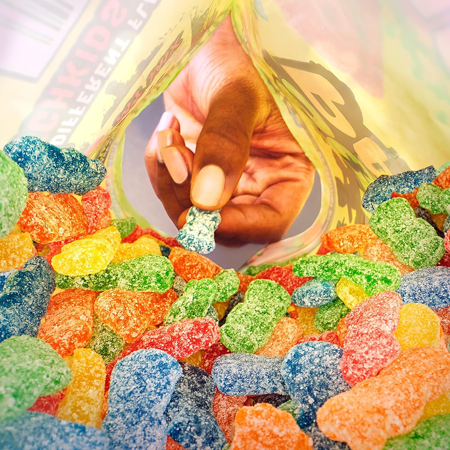 SOUR PATCH KIDS Soft & Chewy Sour Then Sweet Candy, 1.8 lb Family Size Gift Bag for Birthday Party Hosts and Holiday Stocking Stuffers