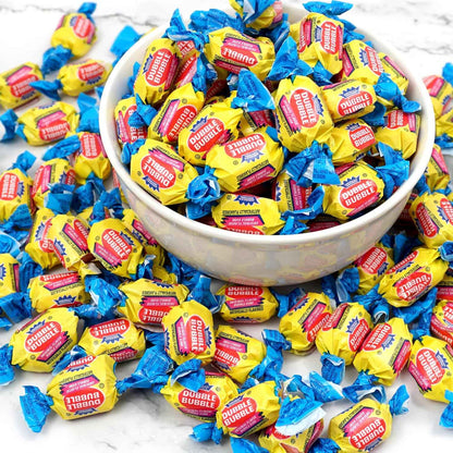 Double Bubble Pink Bubble Gum – Car Glove Compartment and Purse Candy for Travel Days, 1 lb Bulk Bag of 70 Pieces