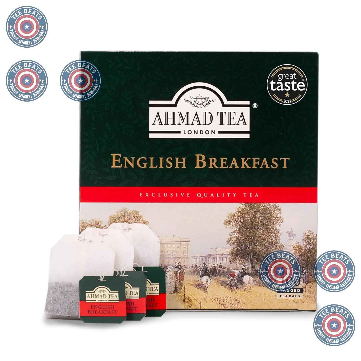 Ahmad Tea English Breakfast Teabags – Mindful Self-Care Sip for Quiet Afternoons, 100 ct Sugar-Free Black Tea